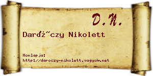Daróczy Nikolett névjegykártya