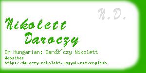 nikolett daroczy business card